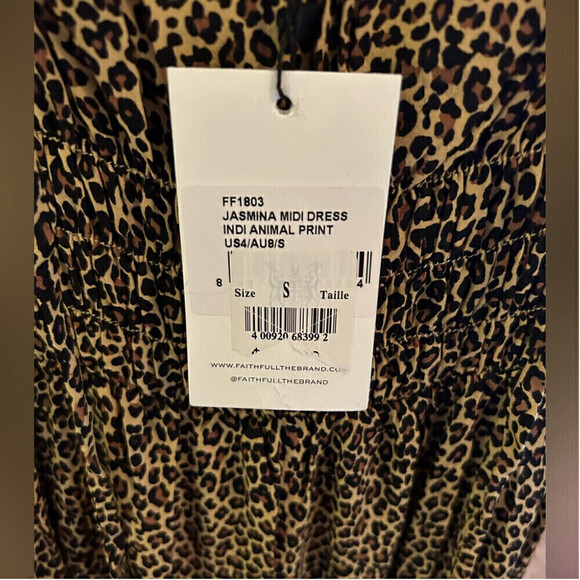 FAITHFULL THE BRAND NWT
Jasmina Sleeveless Animal Print  Midi Dress Sz S - Picture 5 of 7